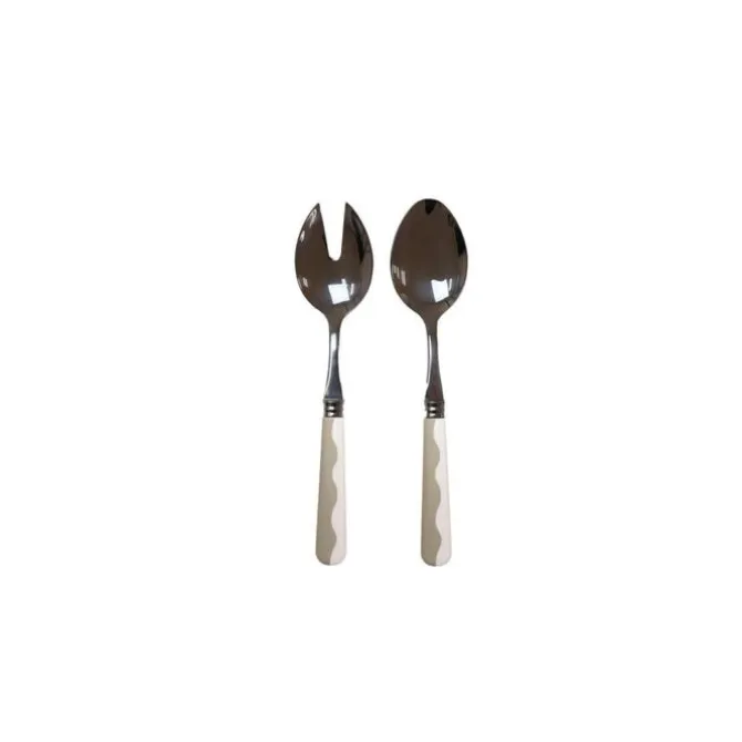 Addison Ross Palm Beach Wave saladecouvert Cappuccino & White 2-delig