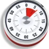 ADE Retro keukenwekker 60 minuten rvs rood
