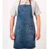 Alaskan Maker N°325 schort met nek- en middelband katoen Jeans