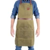 Alaskan Maker N°281 schort 85 x 68,5 cm katoen leer Fern Green