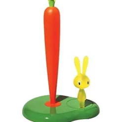 Alessi ASG42 GR Keukenrolhouder Bunny & Carrot kunststof groen