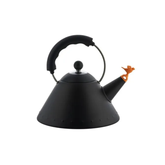 Alessi 9093 BB Michael Graves fluitketel rvs zwart