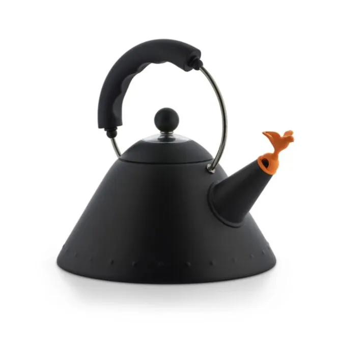 Alessi 9093 BB Michael Graves fluitketel rvs zwart