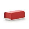 Alessi BG04 R Mattina botervloot 21 x 9,5 cm porselein/rvs rood