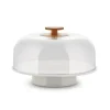 Alessi BG06 WG Mattina taartplateau ø 31,6 cm porselein warmgrijs