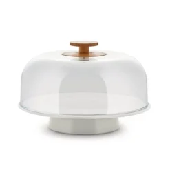 Alessi BG06 WG Mattina taartplateau ø 31,6 cm porselein warmgrijs