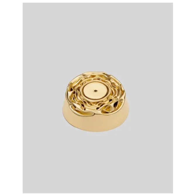 Alessi Il Tornitore Matto ITM17 Compressioni ongeëvenaard object ø 12 cm bronskleurig