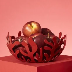 Alessi Mediterraneo fruitschaal ø 21 cm rvs rood