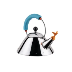 Alessi Michael Graves fluitketel 1 liter rvs lichtblauw