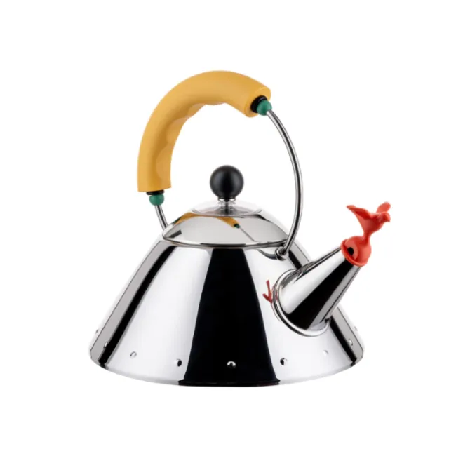 Alessi Michael Graves fluitketel 2 liter rvs glans lichtblauw
