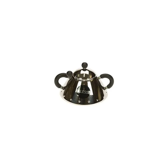 Alessi Michael Graves suikerpot met lepel 200 ml rvs zwart