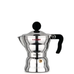 Alessi Moka mokapot 1-kops aluminium glans