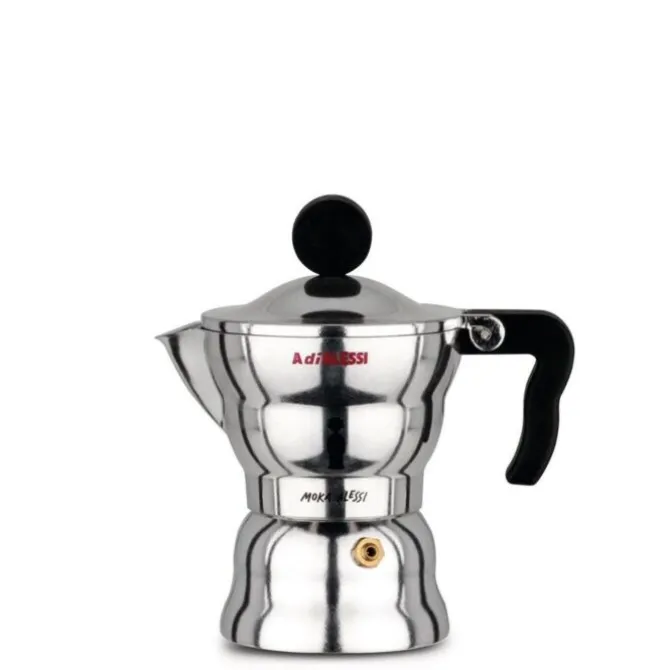 Alessi Moka mokapot 1-kops aluminium glans