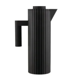 Alessi Plissé thermosfles 1 liter kunststof zwart