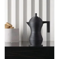 Alessi Pulcina percolator 1-kops aluminium volledig zwart