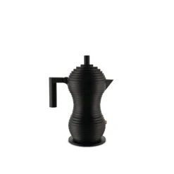 Alessi Pulcina percolator 1-kops aluminium volledig zwart