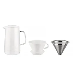 Alessi Slow Coffee set karaf, filterhouder en filter
