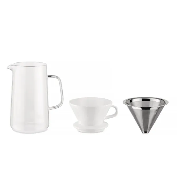 Alessi Slow Coffee set karaf, filterhouder en filter