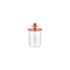 Alessi Twergi ES16/100 2 voorraadpot 1 liter glas hout rood