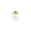 Alessi Twergi ES16/100 1 voorraadpot 1 liter glas hout geel