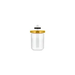 Alessi Twergi ES16/100 1 voorraadpot 1 liter glas hout geel