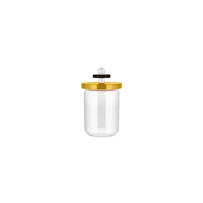 Alessi Twergi ES16/100 1 voorraadpot 1 liter glas hout geel