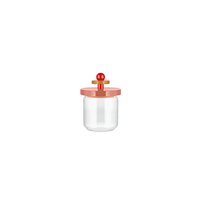 Alessi Twergi ES16/75 2 voorraadpot 750 ml glas hout roze