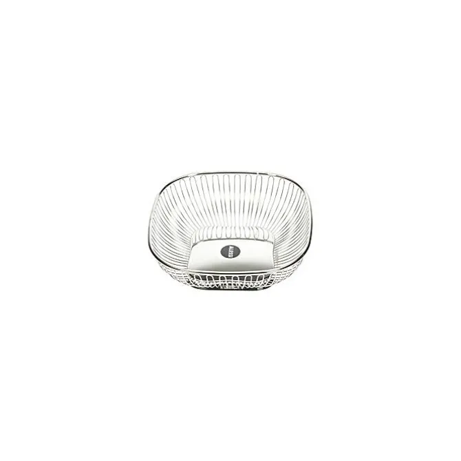 Alessi vierkante draadmand 23 cm rvs glans