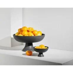 ASA Selection Grande fruitschaal op voet ø 33 cm porselein zwart