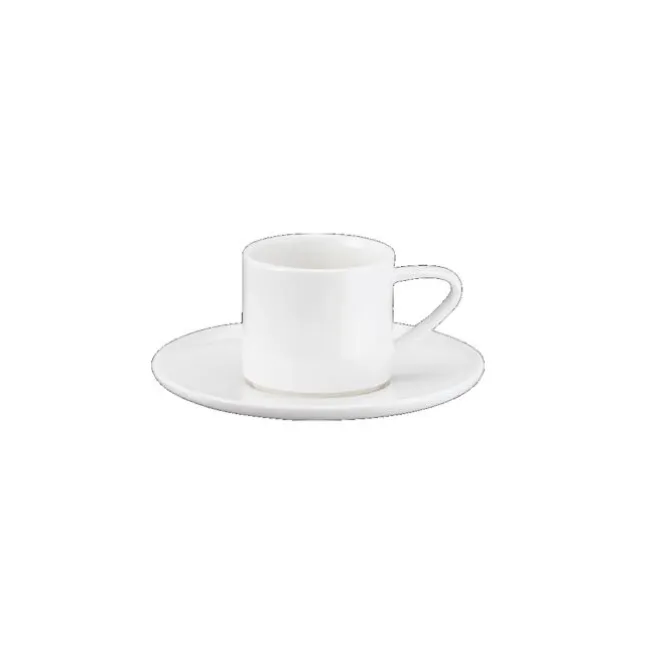ASA à Table espresskop met schotel 60 ml porselein wit