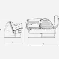 Berkel Home Line Plus 200 snijmachine ø 20 cm mat zwart