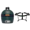 Big Green Egg MiniMax barbecue ø 33 cm keramiek groen met Portable Nest en Acaciahouten zijtafels