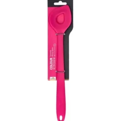 Birkmann roerlepel met gat 29,5 cm silicone knalroze