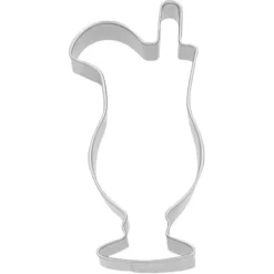 Birkmann uitsteekvorm cocktailglas met rietje 7 cm rvs