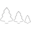 Birkmann uitsteekvorm kerstboom 4, 6 en 8 cm rvs 3-delig