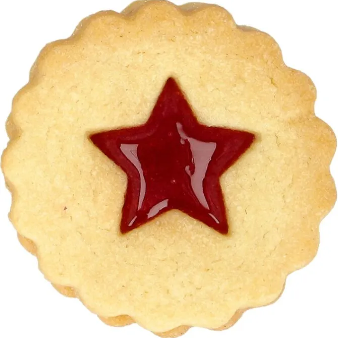 Birkmann uitsteekvorm Linzer ster 5 cm rvs