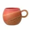 Bloomingville Paula mok ø 9 cm 275 ml aardewerk roze bruin