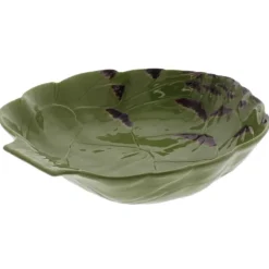Bordallo Artisjok pastakom 35,5 cm aardewerk groen