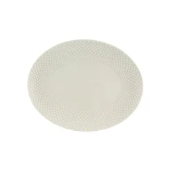 Bordallo Bicos serveerschaal 39,8 x 31,9 cm aardewerk grijs