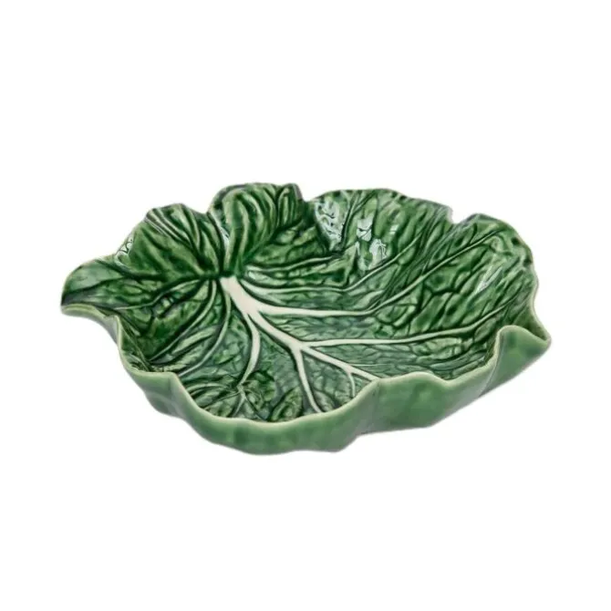 Bordallo Cabbage concave schaal 26 cm aardewerk groen