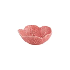 Bordallo Cabbage kom ø 17,5 cm aardewerk roze