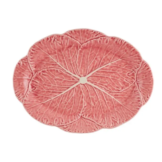 Bordallo Cabbage serveerschaal 43 x 30 cm roze