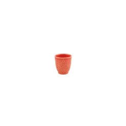 Bordallo Flora beker 100 ml aardewerk donkerroze