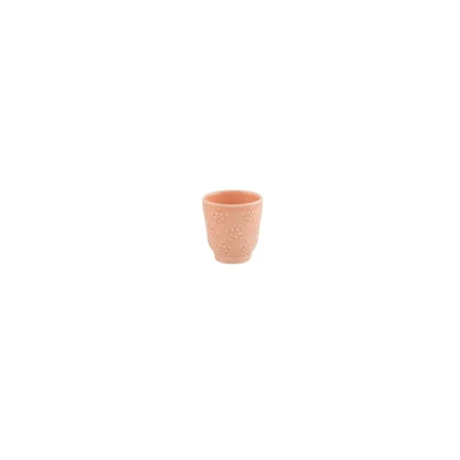 Bordallo Flora beker 100 ml aardewerk roze