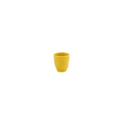 Bordallo Flora beker 100 ml aardewerk geel