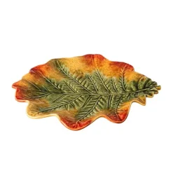 Bordallo Gudrun herfstblad serveerschaal 40 x 36cm aardewerk