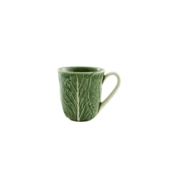 Bordallo koolblad beker aardewerk groen