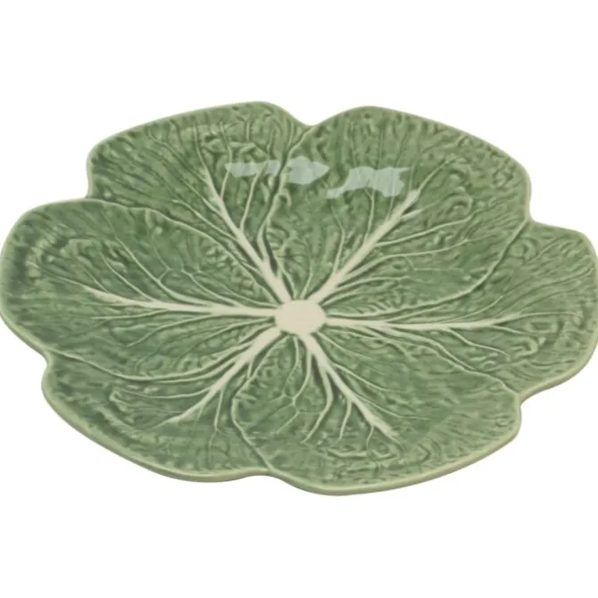 Bordallo koolblad bord ø 26,5 cm aardewerk groen
