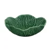 Bordallo koolblad kom ø 15 cm aardewerk groen