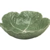 Bordallo koolblad schaal ø 29 cm aardewerk groen